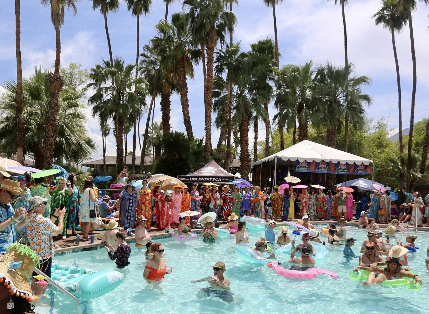 Tiki Caliente poolside gathering